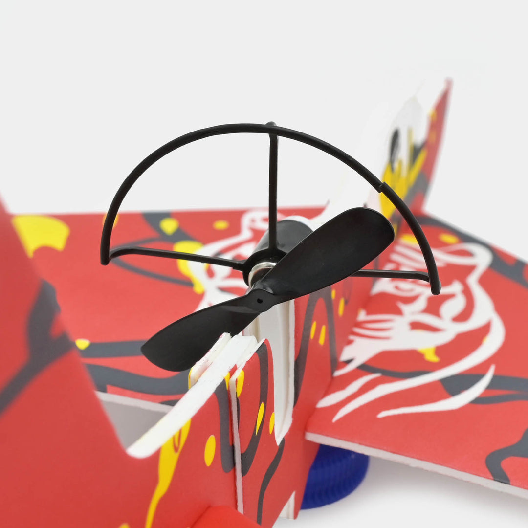 Rechargeable Foamy Glider Aircraft With Lights - Red