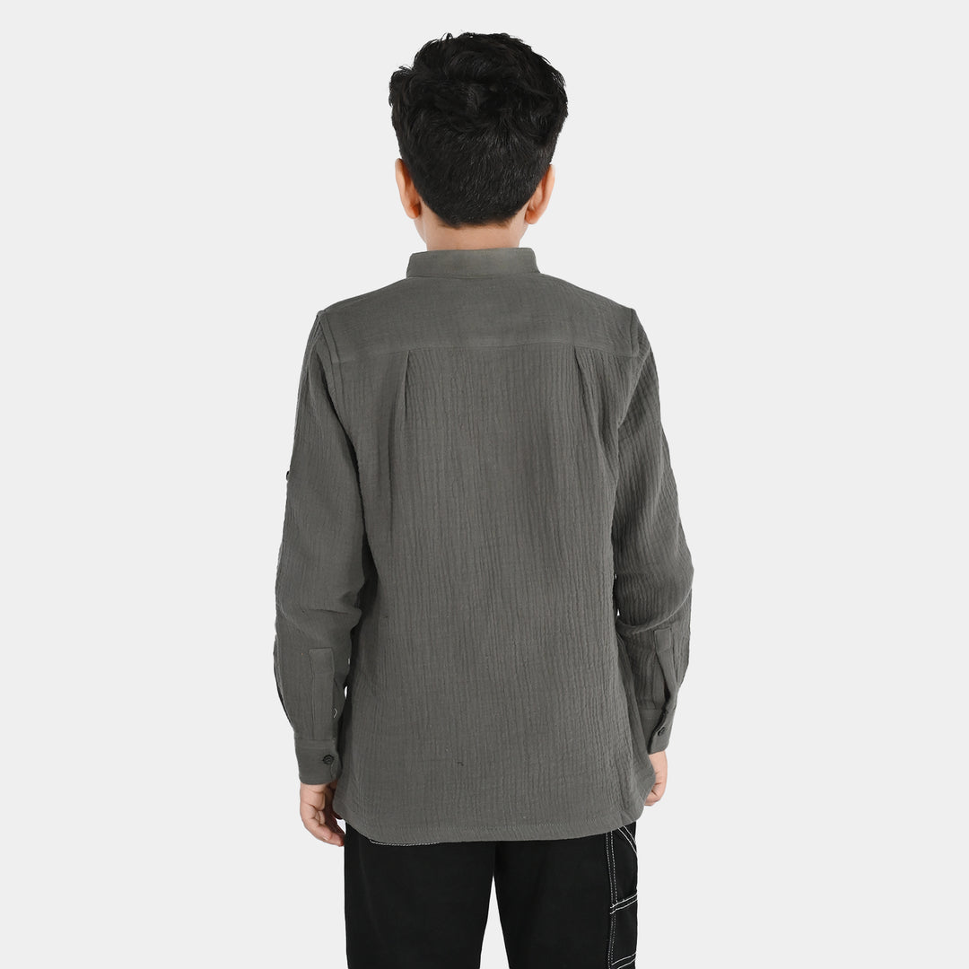 Boys Gauze Shirt (Lets Explore) - Green