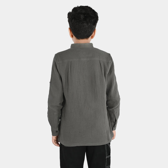 Boys Gauze Shirt (Lets Explore) - Green