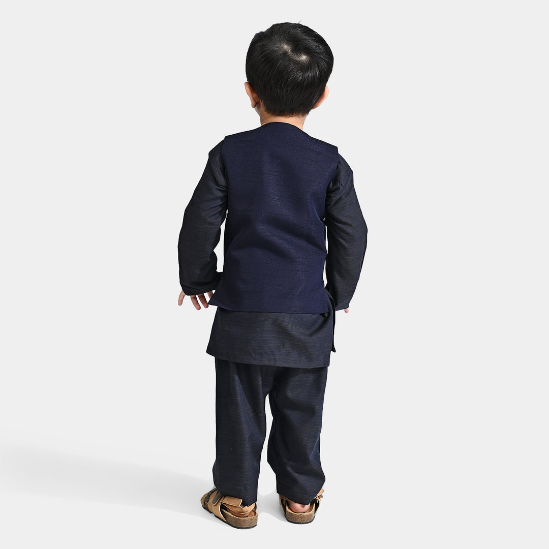 Infant Boys Poly Viscose 3 Piece Suit (Royal)-R/Blue