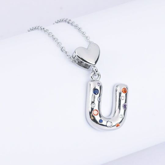Alphabet/Letter Pendant Necklace for Girls