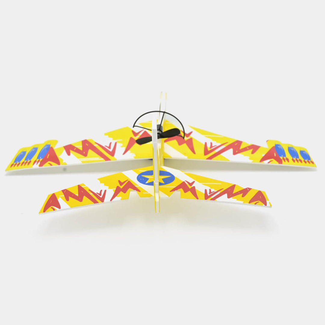 Rechargeable Foamy Glider Aircraft With Lights - Yellow