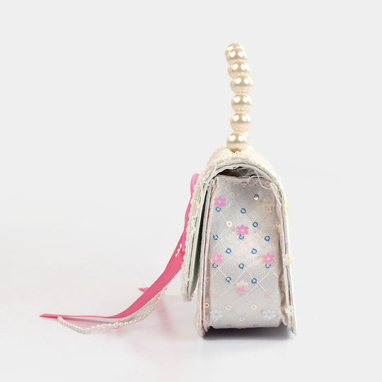 Little Girls' Fancy Pearl Handle Party Purse/Handbag