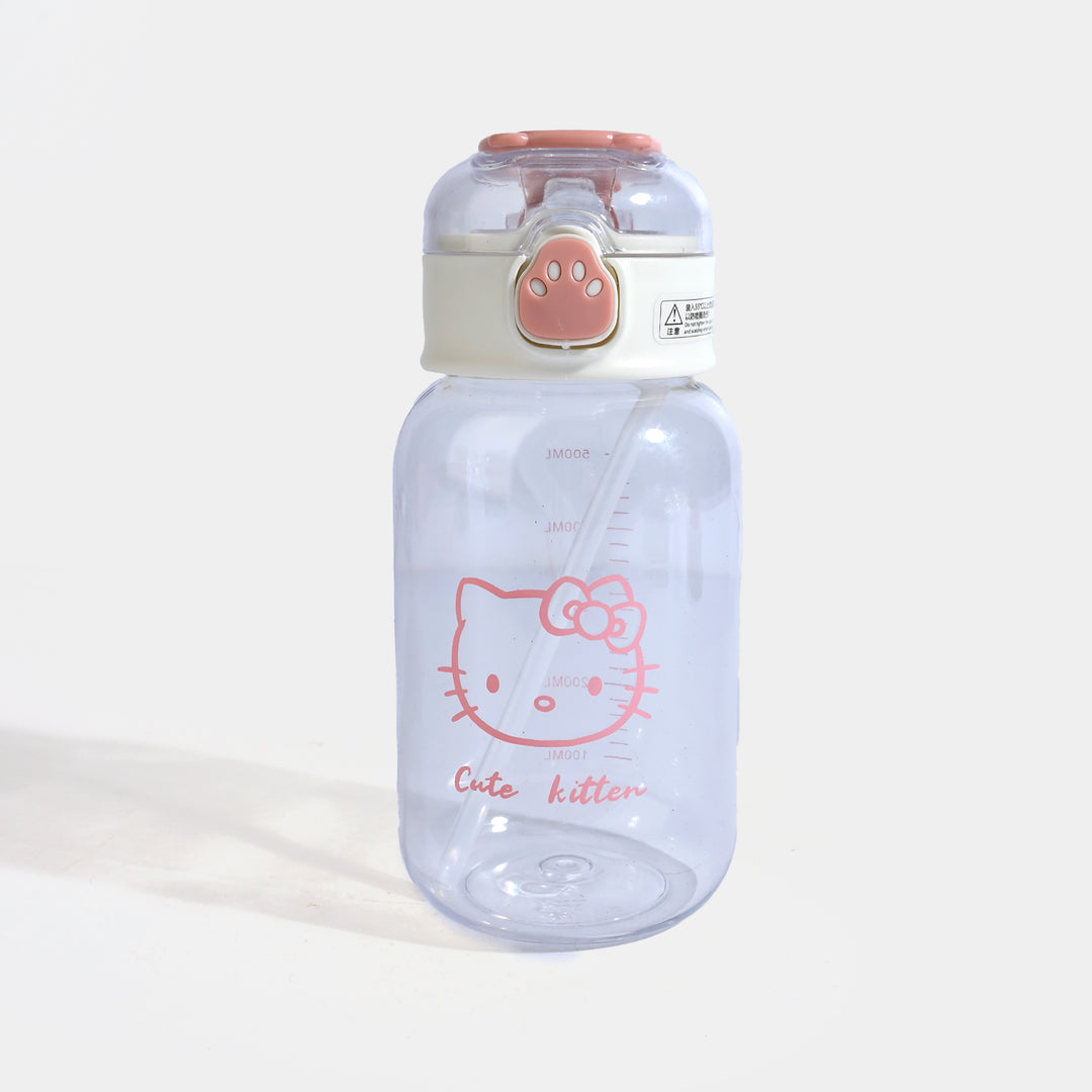 CARTOON TRANSPARENT WATER BOTTLE/BEAKER | SH2683 - PINK