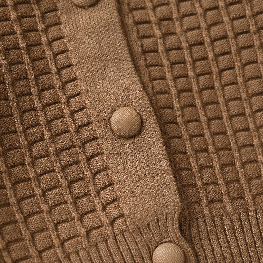 Infant Girls Acrylic Suit - Brown