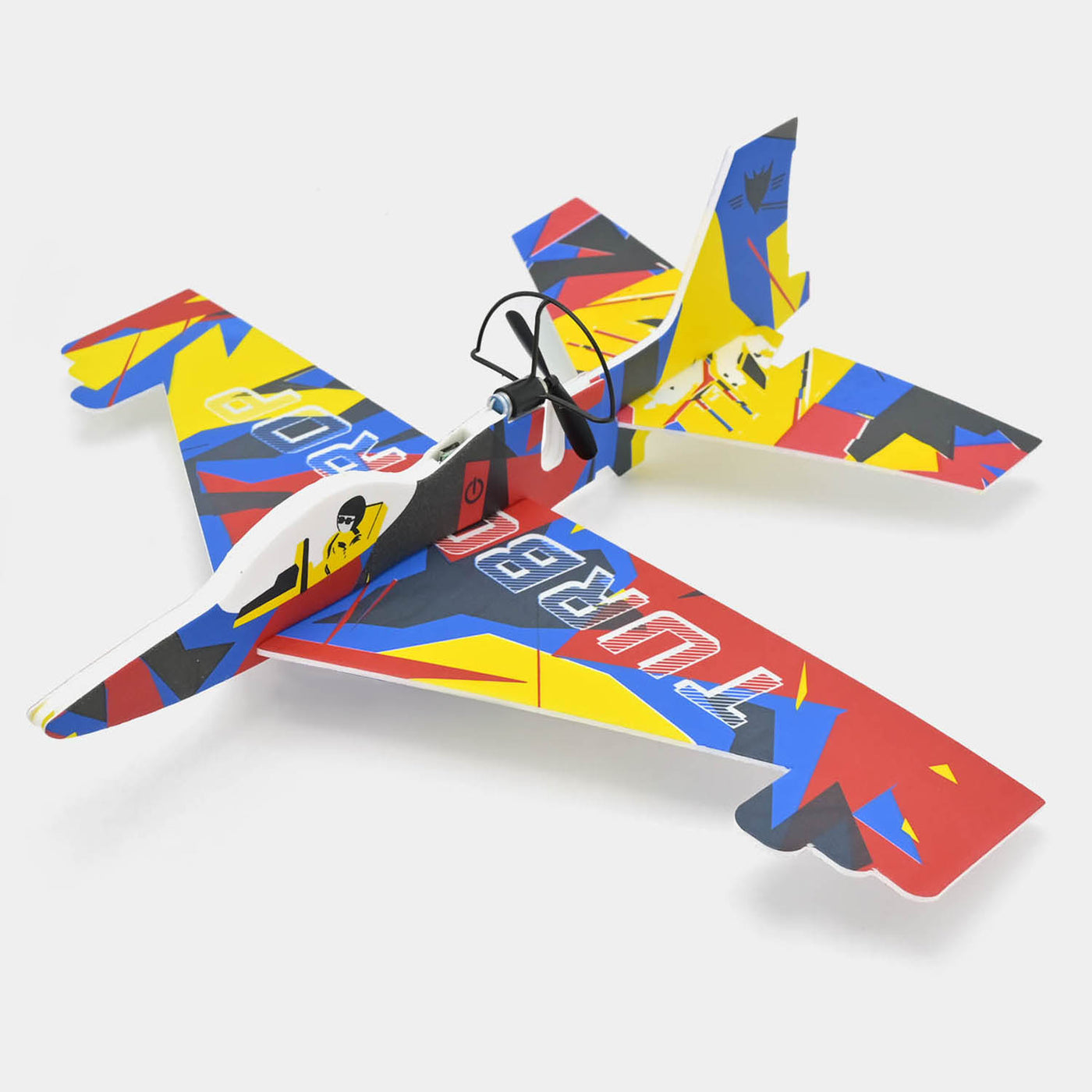 Rechargeable Foamy Glider Aircraft With Lights - Multi