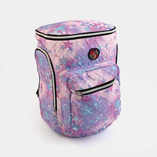 Pink Purple Splashes Zigzag Quilted Mother Bag