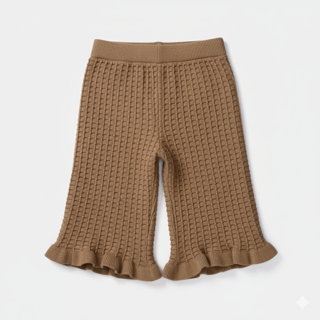 Infant Girls Acrylic Suit - Brown