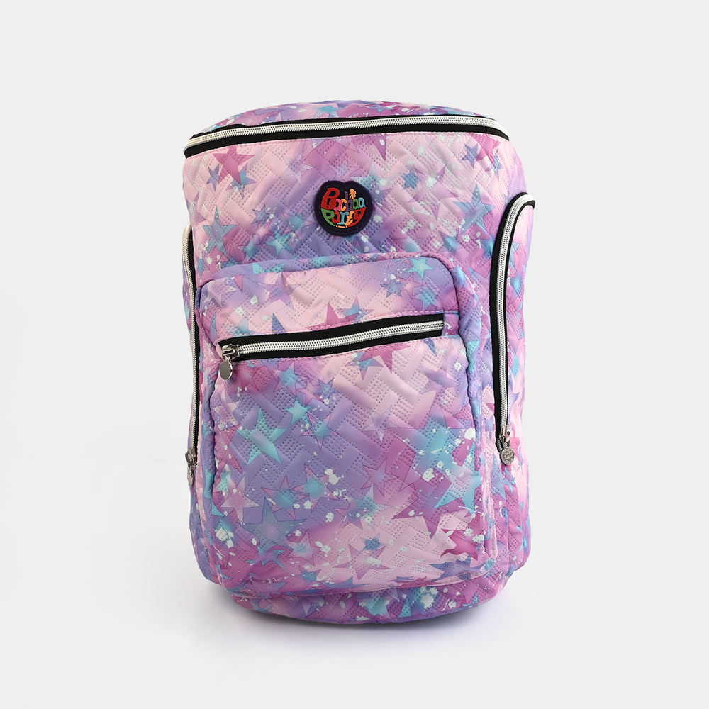 Pink Purple Splashes Zigzag Quilted Mother Bag