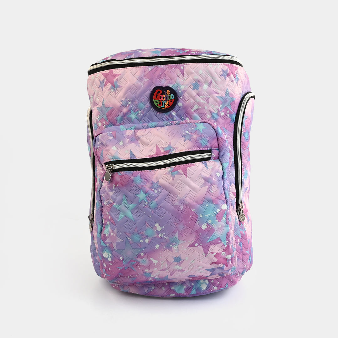 Pink Purple Splashes Zigzag Quilted Mother Bag