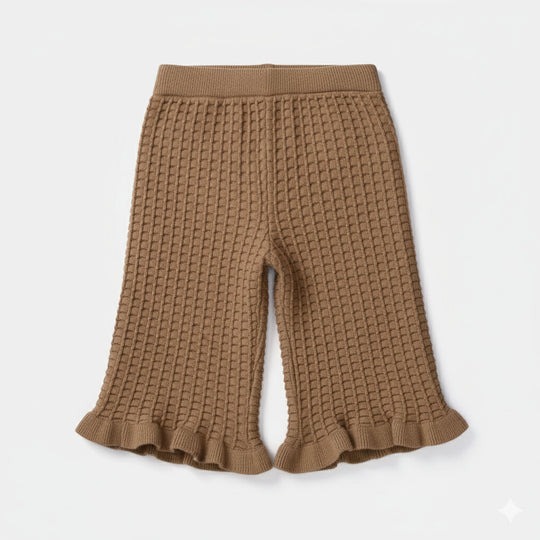 Infant Girls Acrylic Suit - Brown