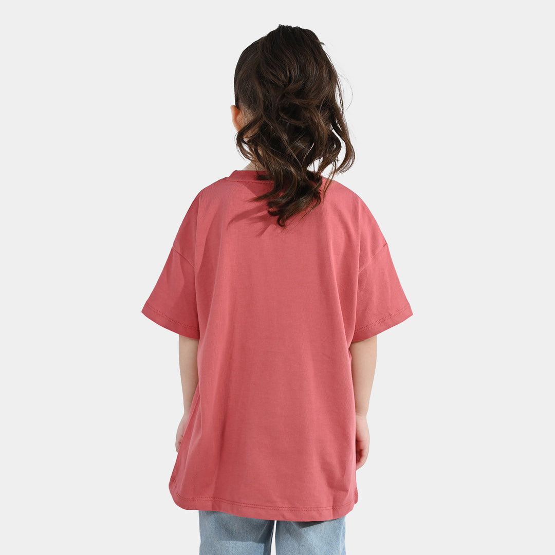 Girls Jersey/Terry T-Shirt (Fresh Start) - Faded Rose