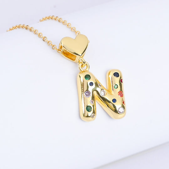 Alphabet/Letter Pendant Necklace for Girls
