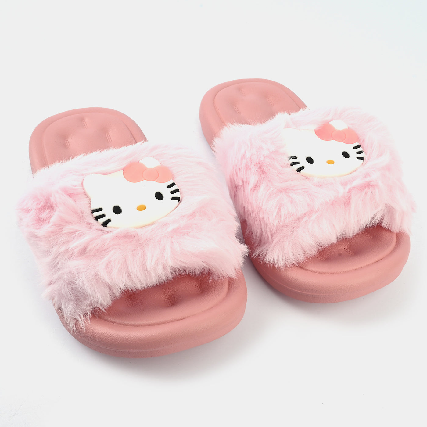 Girls Fur Slippers 1636-M2-Pink