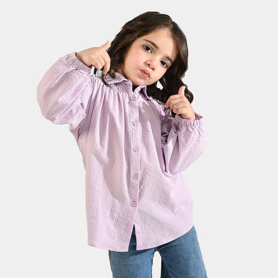 Girls Poly Jersey Top - Lavender/Purple