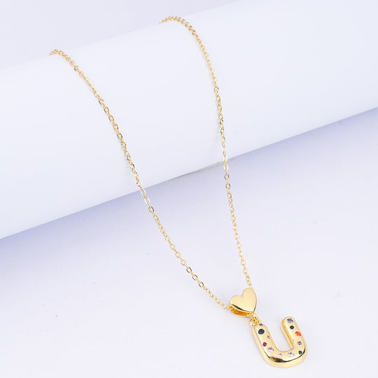 Alphabet/Letter Pendant Necklace for Girls