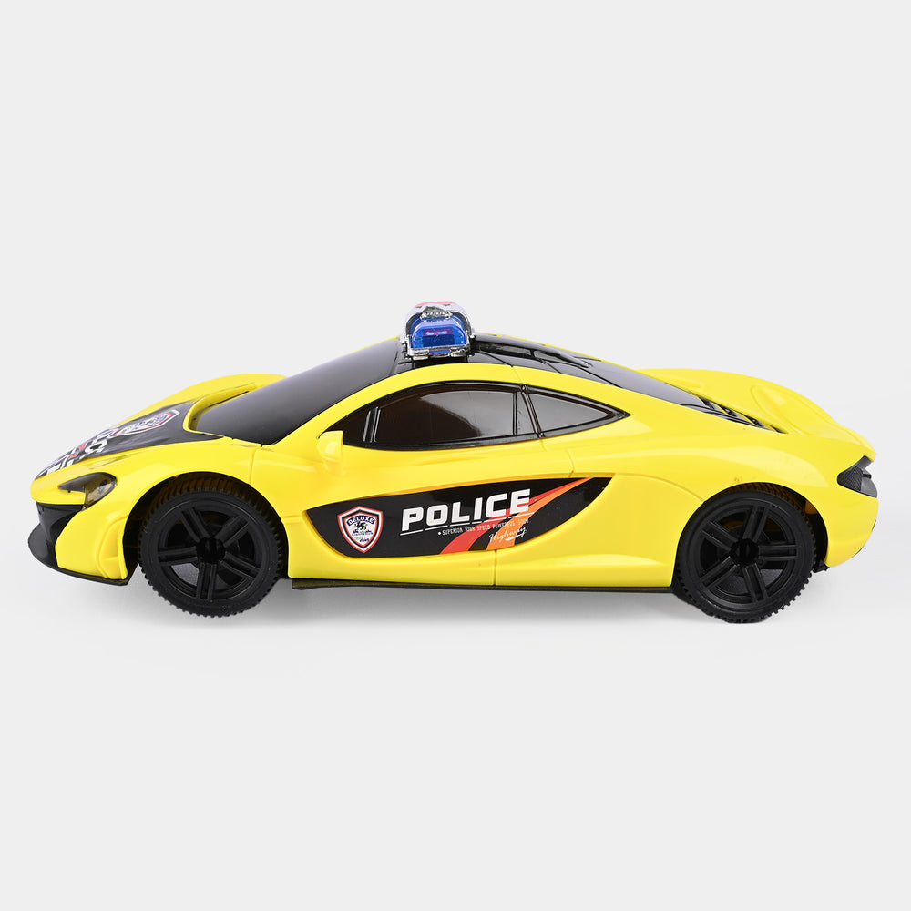 Electric Police Car With Light & Music For Kids