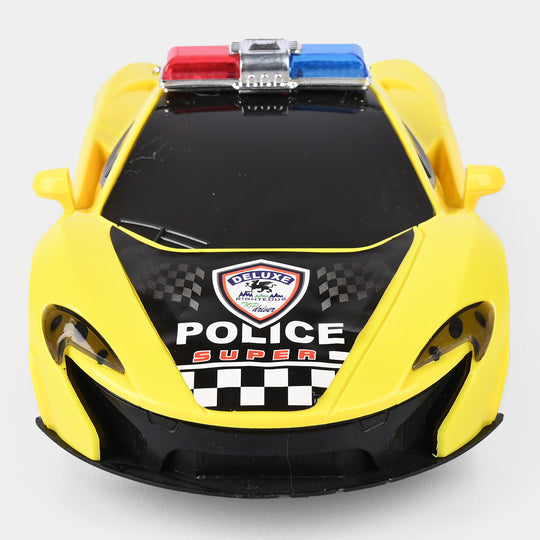 Electric Police Car With Light & Music For Kids