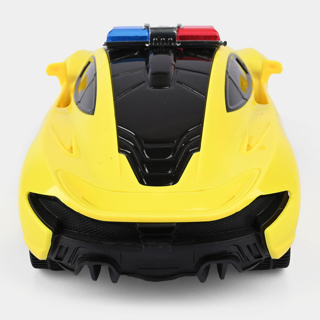 Electric Police Car With Light & Music For Kids