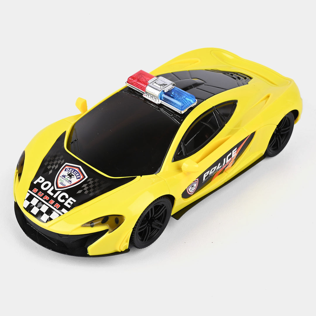 Electric Police Car With Light & Music For Kids