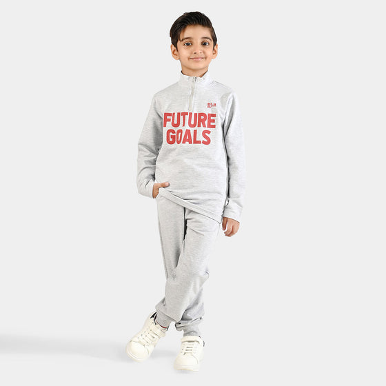 Boys Jersey/Terry 2 Piece Suit Future Goals-Grey
