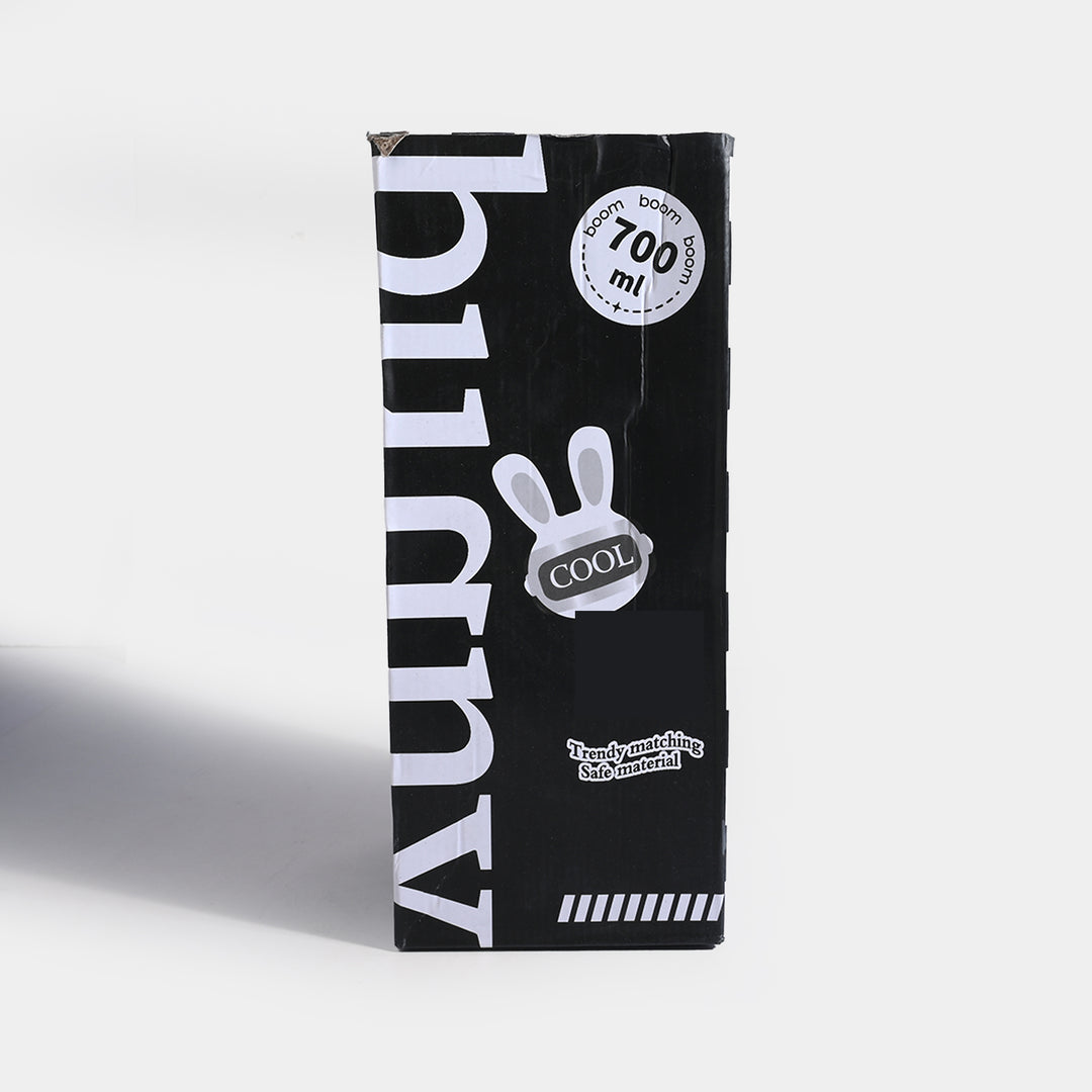RABBIT STRAW WATER BOTTLE/BEAKER | SH2691 - BLACK