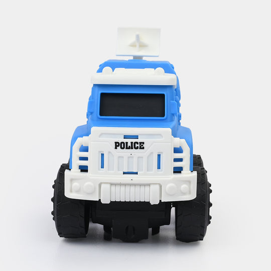 Manual Friction-Powered Toy Vehicle