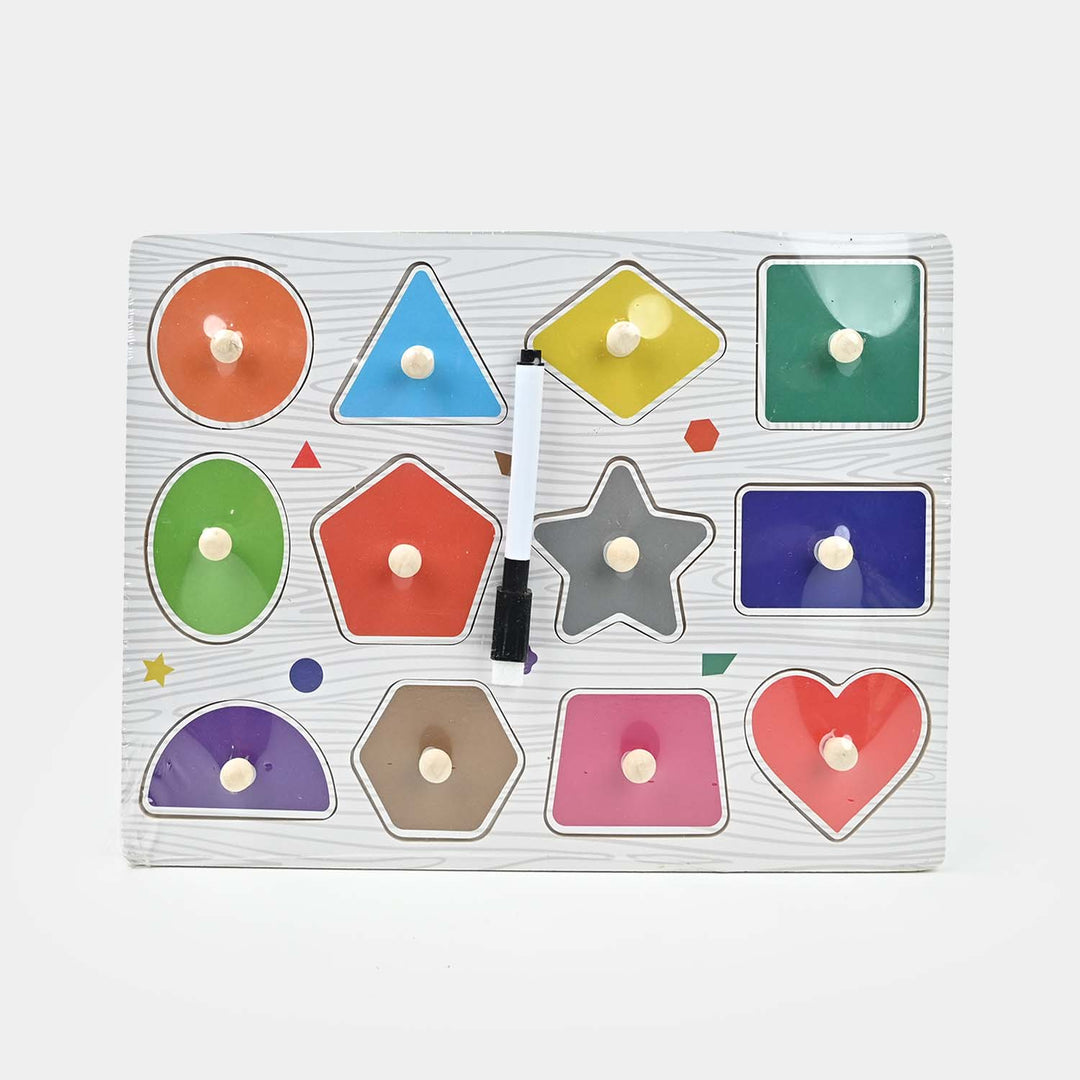 Wooden Toy Shape Puzzle Game For Kids