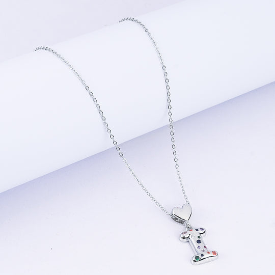 Alphabet/Letter Pendant Necklace for Girls