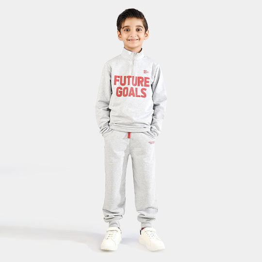 Boys Jersey/Terry 2 Piece Suit Future Goals-Grey