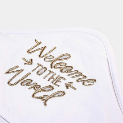 Baby Wrapping Sheet Golden Printed Welcome To The World