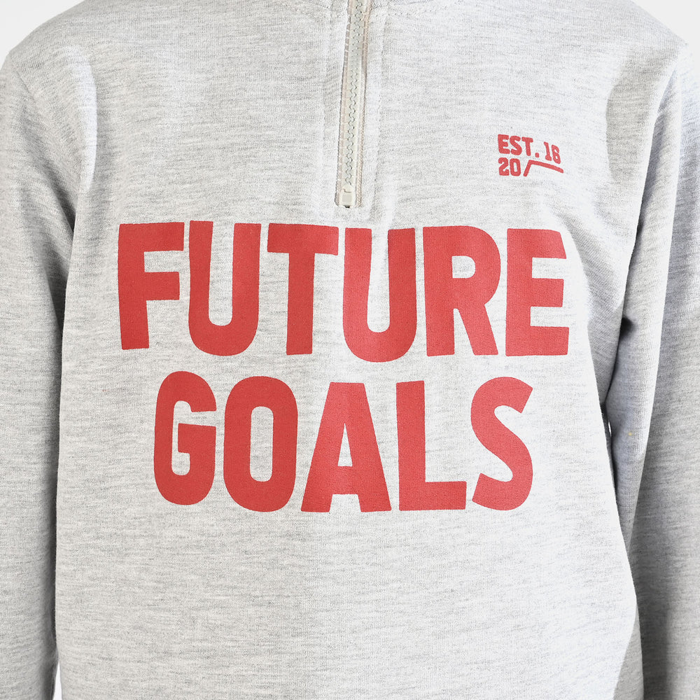 Boys Jersey/Terry 2 Piece Suit Future Goals-Grey