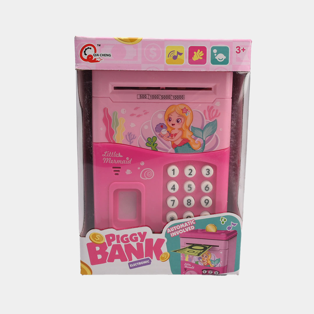 Money Safe Electric Lock Kids ATM Machine  With Sound & Finger Mark