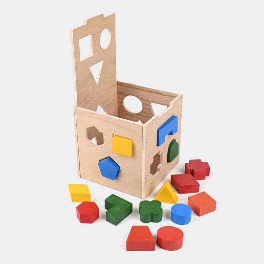 Wooden Toy Fifteen Hole Shape For Kids