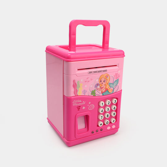 Money Safe Electric Lock Kids ATM Machine  With Sound & Finger Mark