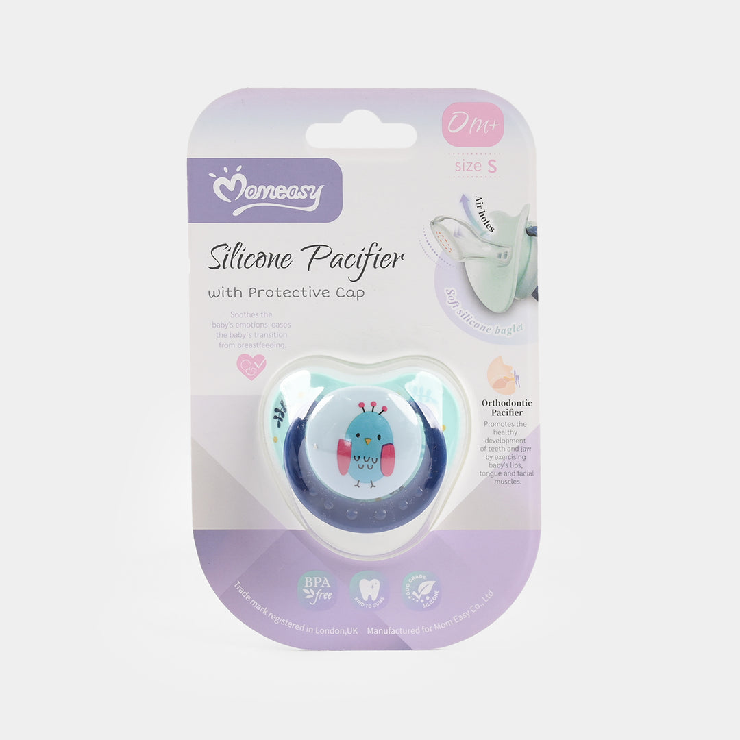 Momeasy Silicone Pacifier With Protective Cap | 0M+