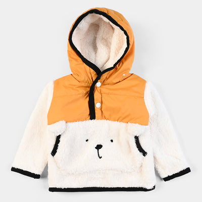 Infant Boys Woven Jacket Polar Bear-Mustard