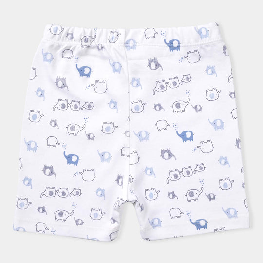 Infant Boys Cotton Interlock 3 Piece Short Set-mIX