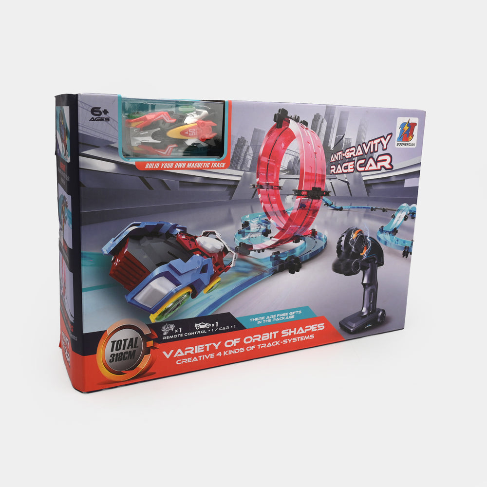 Race Track Construction Toy with Remote-Controlled Car – Build, Race Play!