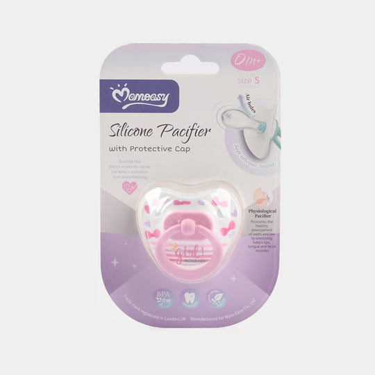 Momeasy Silicone Pacifier With Protective Cap | 0M+