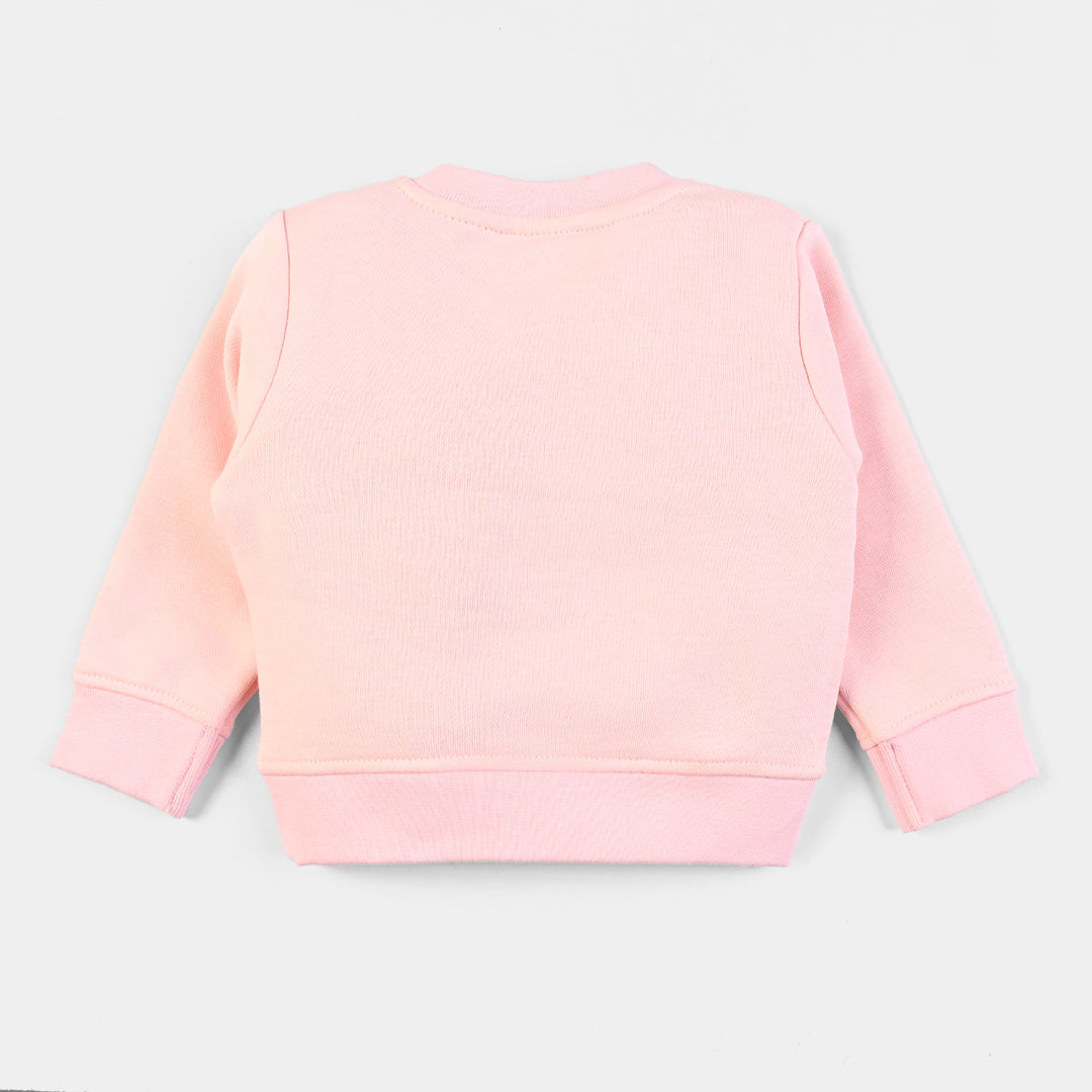 Infants Girls Fleece Sweatshirt Magic Hair-Light Pink