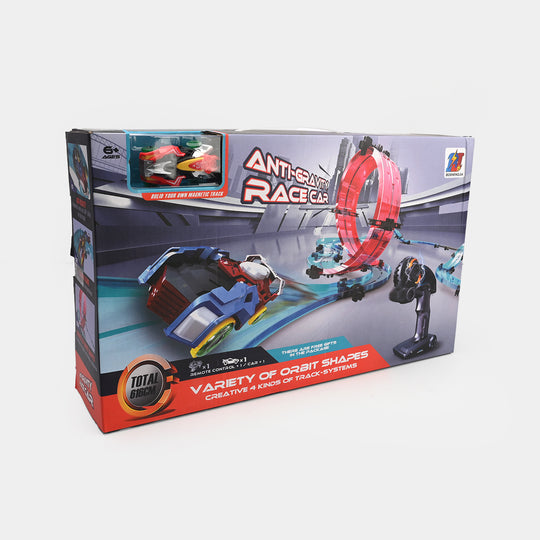 Race Track Construction Toy with Remote-Controlled Car – Build, Race Play!