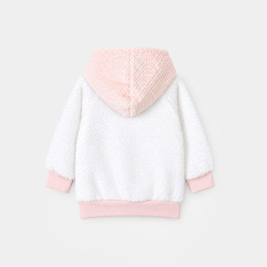 Infant Boys Faux Fur Knitted Suit FL217-2P-White.Peach