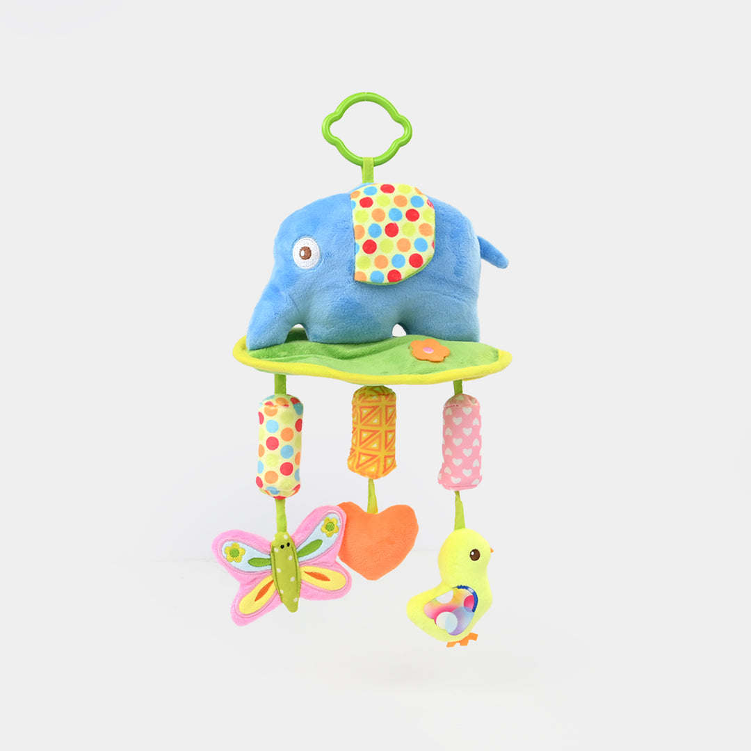 Soft Rattle Blue Elephant