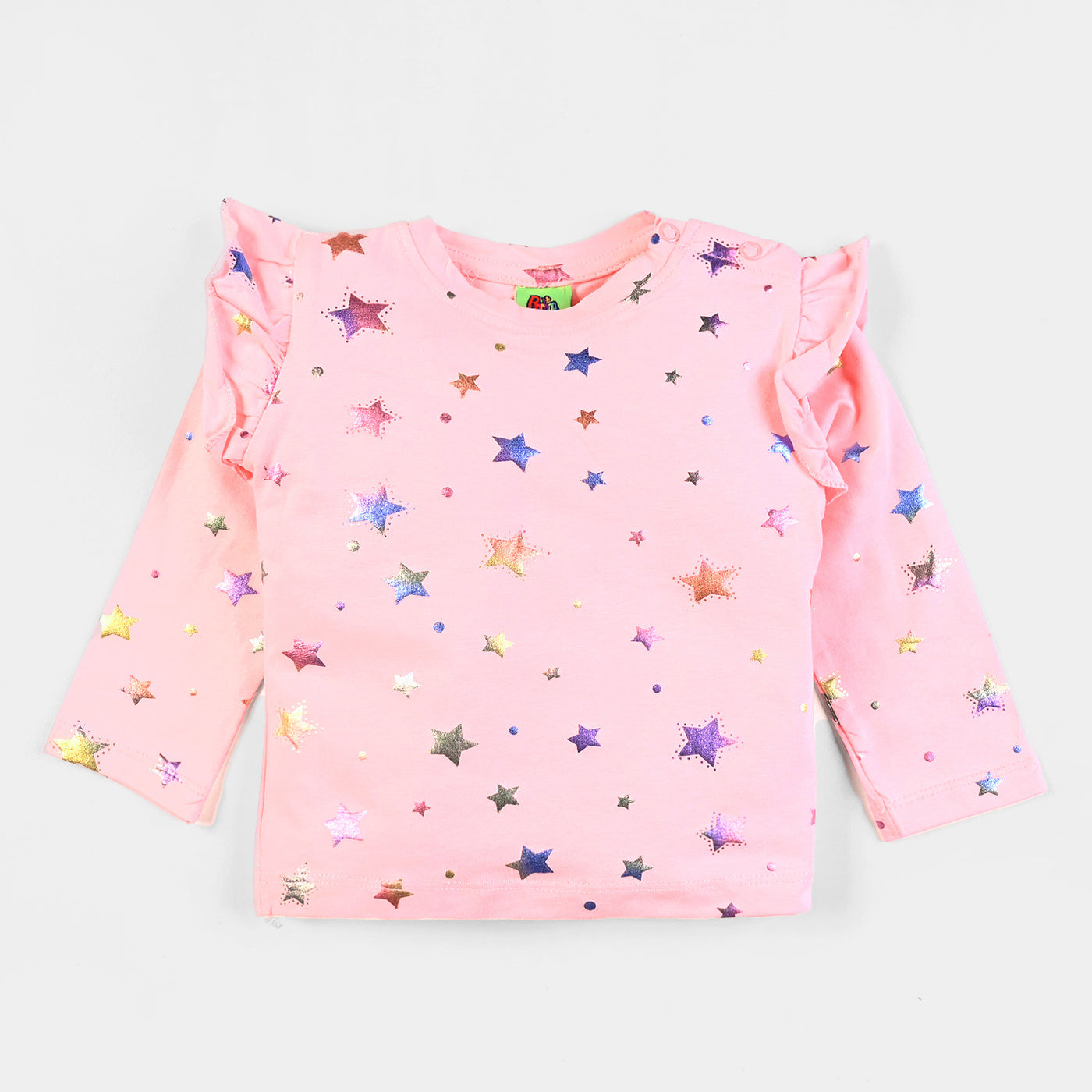 Infant Girls Jersey T-Shirt Multi Stars-Pink