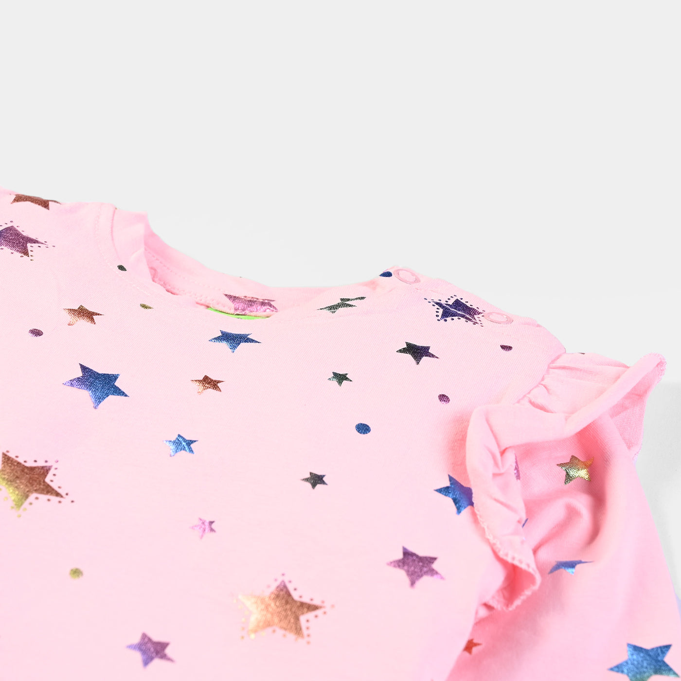 Infant Girls Jersey T-Shirt Multi Stars-Pink