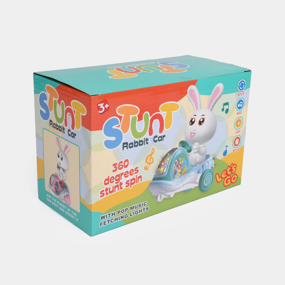 Electric Spinning Rabbit Motorcycle with Lights & Sound