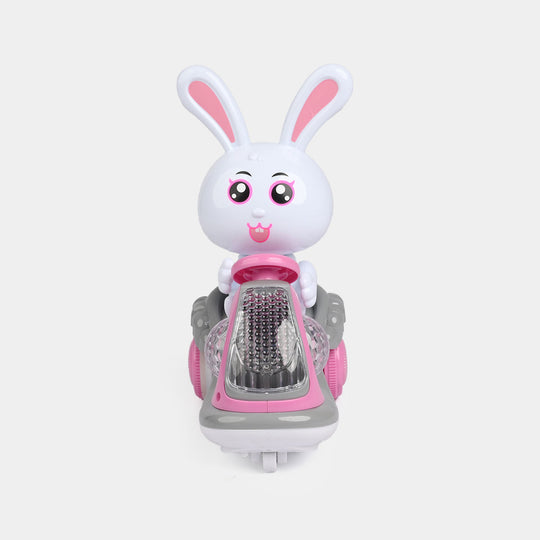 Electric Spinning Rabbit Motorcycle with Lights & Sound