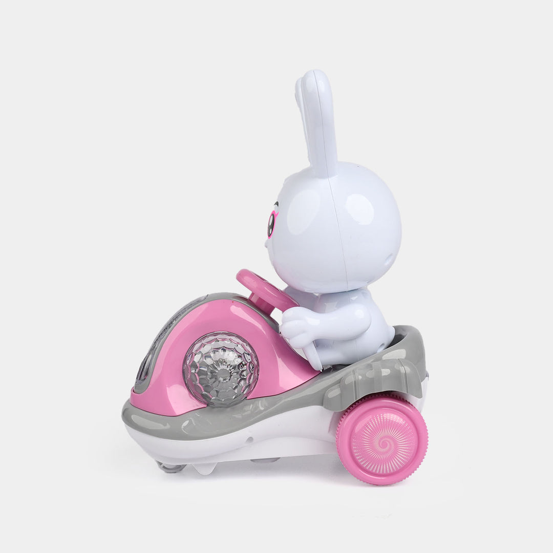 Electric Spinning Rabbit Motorcycle with Lights & Sound