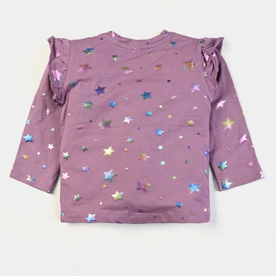 Infant Girls Jersey T-Shirt Multi Stars - Lavender